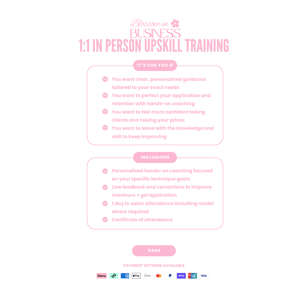 1:1 In-Person Upskill Training - Melbourne